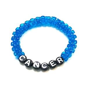 Blue Cancer Zodiac Sign Bracelet